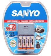 Univerzální nabíječka SANYO a 4 ks AA 2300mA - -
