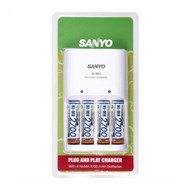 SANYO a 4 ks AA NiMH 2700mAh - Charger and Spare Batteries