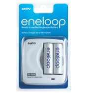SANYO eneloop a 2 ks AA NiMH 2000mAh - Charger and Spare Batteries