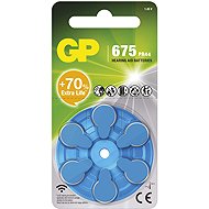 GP ZA675 (PR44) hearing aid batteries, 6 pcs - Button Cell