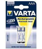 VARTA Platinum 56803, akumulátory AAA (HR03) mikrotužkový NiMH 900mAh, nabíjení 15min., 2 ks - Rechargeable Battery