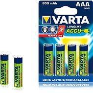 VARTA Longlife Accu, AAA tužkové NiMH 800 mAh, 4 ks - Nabíjateľná batéria