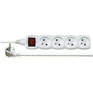 Emos Extension 250V, 4x socket, 5m, white - Extension Cable