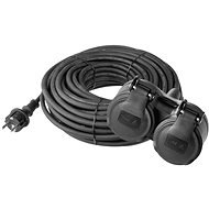 EMOS gumi hosszabbító kábel, 10m, fekete - Hosszabbító kábel