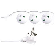 EMOS Extension Cord - 3 Sockets, 3m, 3 × 1,5mm2, White - Extension Cable