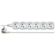 EMOS Extension Cable - 6 Sockets, 3m, White - Extension Cable