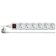 EMOS Extension Cord with Switch - 6 Sockets, 5m, White - Extension Cable