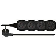 EMOS Extension Cord - 4 Sockets, 3m, Black - Extension Cable