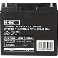 EMOS Wartungsfreier Bleiakku 12 Volt / 18 Ah - USV Batterie