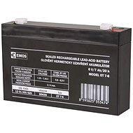 EMOS Bezúdržbový olovený akumulátor 6 V/7 Ah, faston 4,7 mm - Batéria pre záložný zdroj