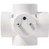 EMOS Splitter Socket 4 × Round, White - Splitter 
