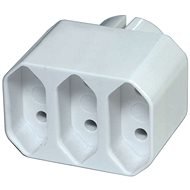 EMOS Splitter Socket 3 × Flat, White - Splitter 