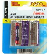 Hama Akumulátory AA tužkový NiMH 2600mAh 4ks - Disposable Battery