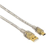 Hama USB Cable, type A plug - type B (mini) plug, 1.8m, Transparent - Data Cable