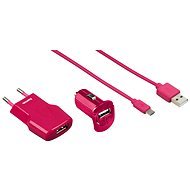 Hama Picco USB 3in1 rosa - Ladegerät