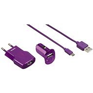 Hama Picco USB 3in1 lila - Ladegerät