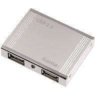 Hama 4 port USB 2.0 HUB Alu mini silber - USB Hub
