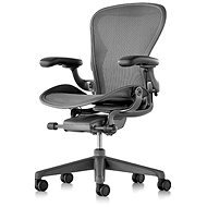 Herman Miller Aeron, Size B, For Hard Floors - Black - Office Chair