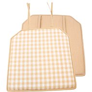 Home Elements Seat cushion 40 × 40 cm, Beige checkered - Pillow Seat