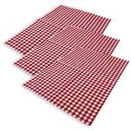 Home Elements Set of 3 tea towels 50 × 70 cm, red checkered - Kitchen Towel