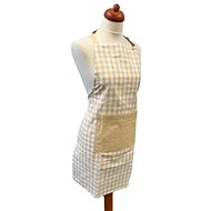 Home Elements Kitchen apron 60 × 80 cm, beige checkered - Apron