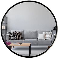 Loftika 65 Black Kulaté nástěnné zrcadlo s černým rámem - Mirror