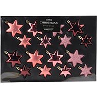 HIGHLIFE Set of Christmas decorations Star pink, 16 pcs - Christmas Ornaments