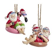 KURT ADLER Christmas ornament - Santa on a circle, 1 piece - Christmas Ornaments