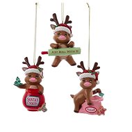 KURT ADLER Merry reindeer 1 piece - Christmas Ornaments