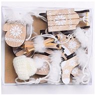 HIGHLIFE Wooden ornaments, mix, natural, 6 pcs - Christmas Ornaments