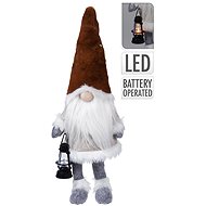 H&L Vánoční skřítek s lucernou, 84 cm, červený klobouk - Christmas Decoration