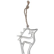 H&L Závěsná dekorace Sob, 10 cm, stříbrná - Christmas Decoration