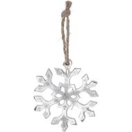 H&L Závěsná dekorace Vločka, 10 cm, stříbrná - Christmas Decoration