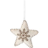 H&L Christmas decorations - hanging star, cream, 10 cm - Christmas Ornaments