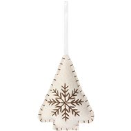 H&L Christmas decorations - hanging tree, cream, 10 cm - Christmas Ornaments