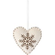 H&L Christmas decorations - hanging heart, cream, 10 cm - Christmas Ornaments