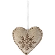 H&L Christmas decorations - hanging heart, light brown, 10 cm - Christmas Ornaments