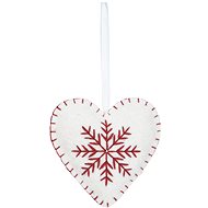 H&L Christmas decorations - hanging heart, white, 10 cm - Christmas Ornaments