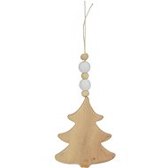 H&L Christmas decorations - hanging tree, white/natural, 2 pcs - Christmas Ornaments