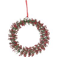 H&L Christmas wreath - with glitter and berries, 26 cm - Wreath