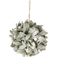 H&L Christmas decoration - hanging decorative ball Leaf, white berries, 11 cm - Christmas Decoration