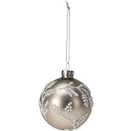 H&L Christmas glass flask 8 cm, shiny bronze - Christmas Ornaments