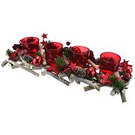 DOMMIO Christmas candle holder - red, 8 × 40 cm - Christmas Candlestick