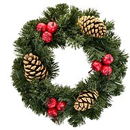 DOMMIO Christmas wreath - green with apples, 30 cm - Wreath