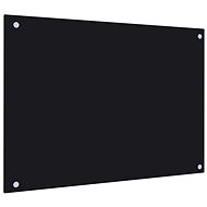 Shumee Kitchen panel black 70 × 50 cm tempered glass - Kitchen Backsplash