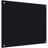 Shumee Kitchen panel black 70 × 60 cm tempered glass - Kitchen Backsplash