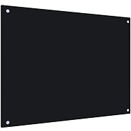 Shumee Kitchen panel black 80 × 60 cm tempered glass - Kitchen Backsplash