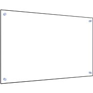 Shumee Kitchen panel transparent 80 × 50 cm tempered glass - Kitchen Backsplash