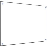 Shumee Kitchen panel transparent 80 × 60 cm tempered glass - Kitchen Backsplash