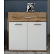 Nejlevnější nábytek Komoda Spranger 2D1S, dub wotan/bílá - Chest of Drawers